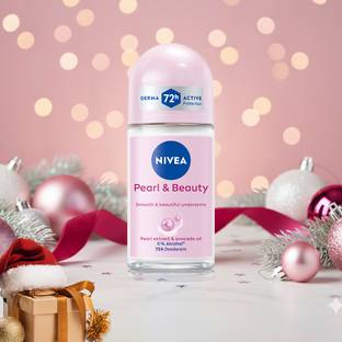 NIVEA Pearl and Beauty Roll On for Smooth Underarms, 0% Alcohol, 72h Active Protection Deodorant Roll-on  -  For Women