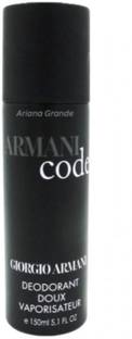 Ariana Grande Giorgeo armani Code Natural Body Spray  -  For Men & Women