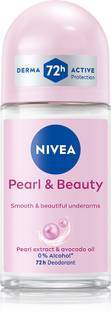 NIVEA Pearl and Beauty Roll On for Smooth Underarms, 0% Alcohol, 72h Active Protection Deodorant Roll-on  -  For Women