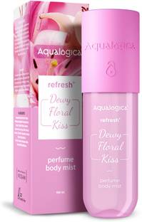 Aqualogica Refresh+ Dewy Floral Kiss Perfume Body Mist with Zemea & Hyaluronic Acid Body Mist  -  For Women
