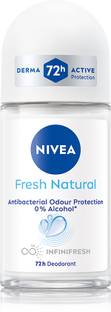 NIVEA Fresh Natural, 72h Derma Protection, 0% Alcohol Deodorant Roll-on  -  For Women
