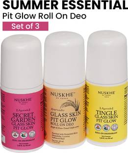Nuskhe By Paras Summer Essential | Glass Skin Pit Glow | Roll On Deo Combo Deodorant Roll-on  -  For Men & Women