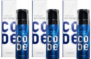 Wild Stone CODE Titanium (150 ml each) Perfume Body Spray  -  For Men