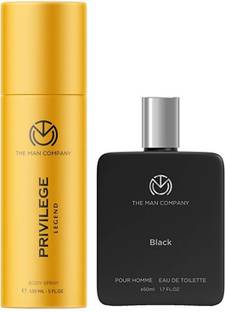 THE MAN COMPANY Privilege Legend Deodorant for Men 150ml with Black EDT 50ml Perfume Body Spray  -  For Men