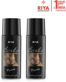 RIYA Bindas Deodorant 150 Ml Each |Pack Of 2 Body Spray Deodorant Spray  -  For Men