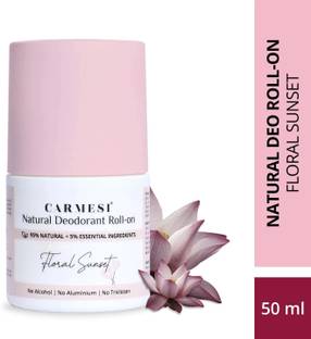 Carmesi Floral Sunset Natural UnderArms Deodorant Roll On| No Alcohol or Aluminium Deodorant Roll-on  -  For Women
