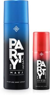 RIYA Mauj 200 ml & Hyper 40 Deodorant | Long Lasting Fragrance | Set of 2 Body Spray  -  For Men