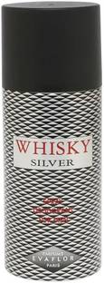 WHISKY Deo - Evaflor Silver 150 ml for Men New Deodorant Spray  -  For Men