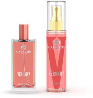 CARLTON LONDON Women Gift Set of 2 Veronica EDP Perfume 50ml & Body Mist - 150ml Body Spray  -  For Women