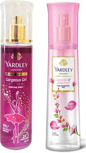 Yardley London GORGHEOUS GIRL & MAGNOLIA GRAPEFRUIT Mist Spray,135+140 ML Body Mist  -  For Men & Women