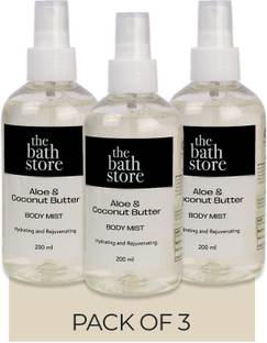 The Bath Store Aloe & Coconut Butter Body Mist For All Skin Type - 200ml (Pack of 3) Body Mist  -  For Men & Women