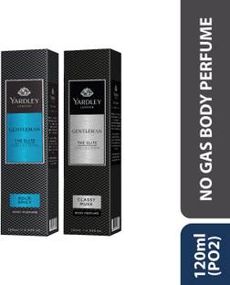 Yardley London Elite Collection Bold Spicy +Classy Musk No-Gas (120ml*2) Perfume Body Spray  -  For Men