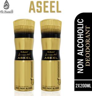 Al-Nuaim Aseel Alcohol Free Deodorant Body Spray  -  For Men