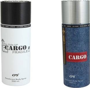 CFS Cargo White Deodorant Body Spray 200 ml + Cargo Blue Deodorant Body Spray 200 ml Deodorant Spray  -  For Men & Women