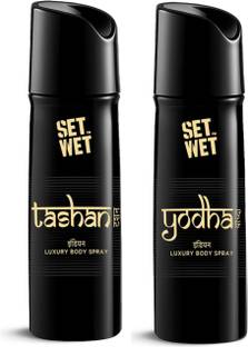 SET WET Yodha,Tashan Luxury & Long Lasting Body Spray I Manly & Luxury Fragrance for Men Deodorant Spray  -  For Men