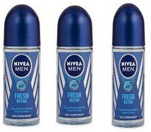 NIVEA Fresh Active Deodorant Roll-on  -  For Men
