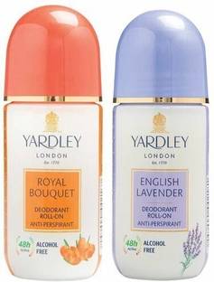 Yardley London 1 Royal Bouquet and 1 English Lavender Deodorant Roll-on - For Men & Women(Pack of 2) Deodorant Roll-on  -  For Men & Women