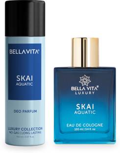 BELLAVITA SKAI Deodorant & Perfume Combo || Musky & Fresh || Long Lasting Fragrance Deodorant Spray  -  For Men & Women