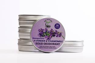 Bio-Gleamy Organic Lavender & Chamomile Solid Deodorant (Enzyme Based) Deodorant Cream  -  For Men & Women