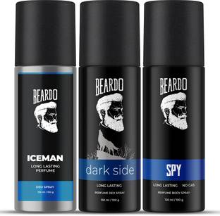BEARDO Long Lasting Deo Sprays Combo for Men| Iceman Darkside & Spy Deodorant Fragrance Body Spray  -  For Men