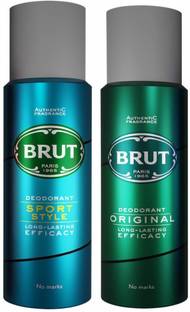 BRUT New Original + New Sport Style Deodorant Spray  -  For Men