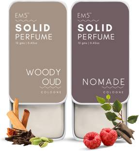 Em5 Combo Pack of Solid Perfumes | Woody Oud & Nomade Deodorant Cream  -  For Men & Women