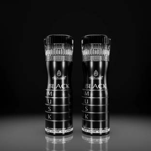 Al-Nuaim Black Musk Alcohol Free Deodorant Body Spray  -  For Men