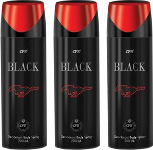 CFS Black Deodorant Body Spray Long lasting Freshness Deodorant Spray  -  For Men & Women