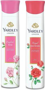 Yardley London English Rose and Royal Red Rose 150ML Each (Pack of 2) Body Spray  -  For Women