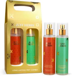 Just Herbs Long Lasting Body Mist Combo Pack - FRUITY FUSION SET Body Mist  -  For Men & Women