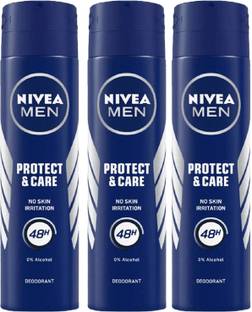 NIVEA Men's Deo Spray Protect & Care Deodorant Spray Deodorant Spray  -  For Men