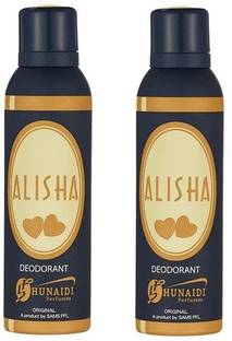Hunaidi Alisha Perfumes deodorant spray 200ml (Pack of 2) Deodorant Spray  -  For Men & Women