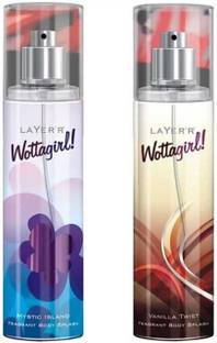 LAYER'R Wottagirl Mystic Island and Vanilla Twist Combo Body Mist  -  For Women