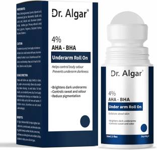 Dr. Algar 4% AHA BHA Underarm Roll On | Deodorant Roll-on - For Men & Women Deodorant Roll-on  -  For Men & Women