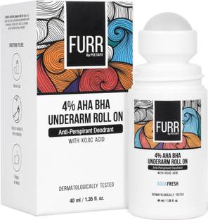 FURR 4% AHA BHA Underarm Roll-On with Long-Lasting Fresh Aqua Fragrance Deodorant Roll-on  -  For Men & Women