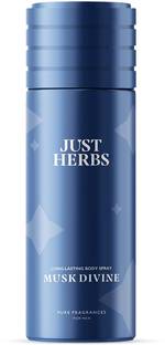 Just Herbs Long Lasting Body Spray Musk Divine Deodorant Spray  -  For Men
