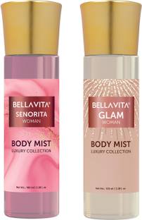 BELLAVITA SENORITA & GLAM Body Mist Set|Floral, Fruity & Citrus notes|Long Lasting scent| Body Mist  -  For Women