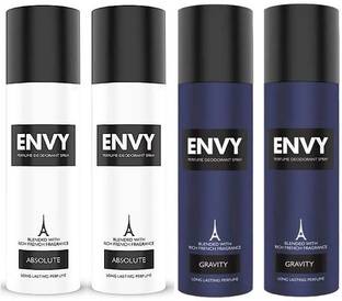 ENVY 1000 ABSOLUTE+GRAVITY DEODORANT BODY SPRAY 120MLX4 Perfume Body Spray  -  For Men