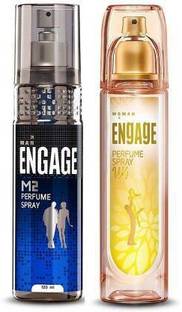 Engage M2 Perfume For Men W4 Perfume for Women Perfume Body Spray  -  For Men & Women