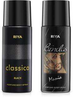 RIYA Classico And Bindas Body Spray Deodorant For Man Pack Of 2 150 Ml Each Deodorant Spray  -  For Men