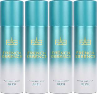 FRENCH ESSENCE Bleu No Gas Long Lasting Fragrance (120ml Each) Deodorant Spray - For Men