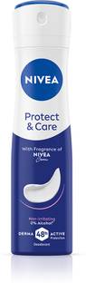 NIVEA Protect & Care, Non Irritating & Moisturizes, 48h Derma Protect & 0% Alcohol Deodorant Spray  -  For Women