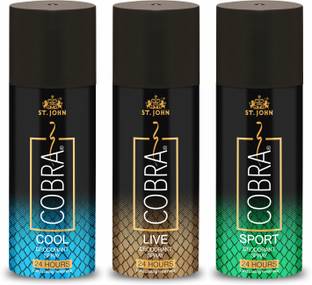 ST-JOHN Cobra Deo Live, Cool & Sports Deodorant Spray Deodorant Spray  -  For Men & Women