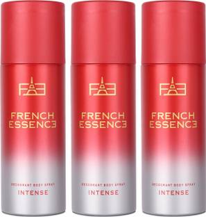 FRENCH ESSENCE Intense Long Lasting Fragrance (150ml Each) Deodorant Spray  -  For Men