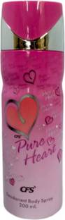 CFS Pure Heart Deodorant Body Spray 200ml Deodorant Spray  -  For Women