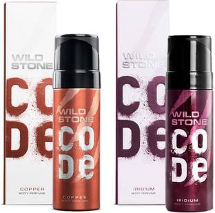 Wild Stone CODE Copper & Iridium (120 ml each) Body Spray  -  For Men