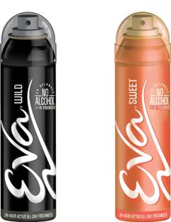 EVA Wild 150 ml + Sweet 150 ml (Pack of 2) Deodorant Spray  -  For Women