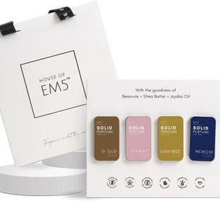 Em5 Combo of G Oud + Carat + Ganymede + Memoir Solid Perfumes Deodorant Cream  -  For Men & Women