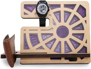 grofly 1 Compartments Wooden Docking Station MDF for Mobile, Nightstand Organizer for Office