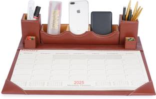 PANKU 7 Compartments Faux Leather Desk organiser